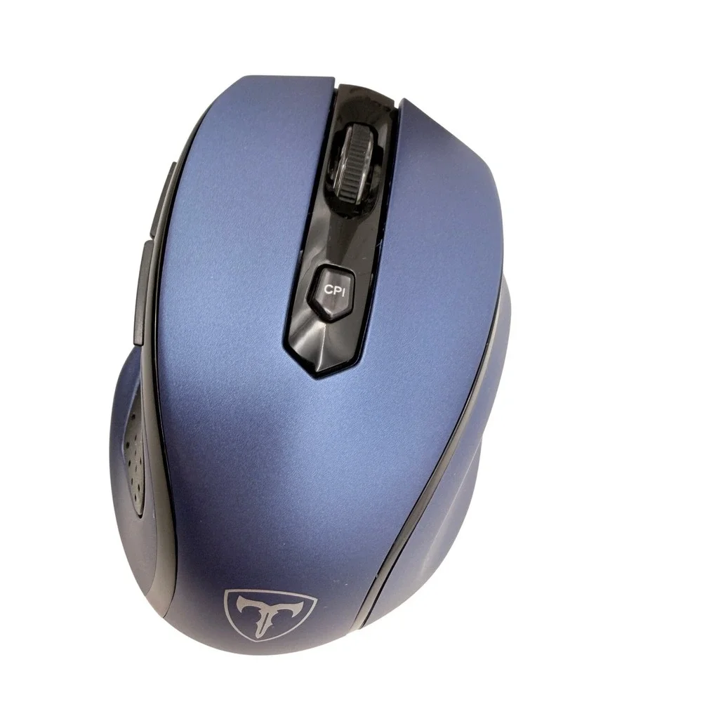 Wireless Mouse D-09 Blue Ergonomic Optical Laptop Computer Accessory Portable
